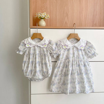 Arrival Summer Flowers Pattern Baby Kids Girls Onesies and Dress – Princess Sister Matching Set, MyKids-USA®, Baby & Children's Outfits, MyKids-USA -  -  -  -  -  -  - .