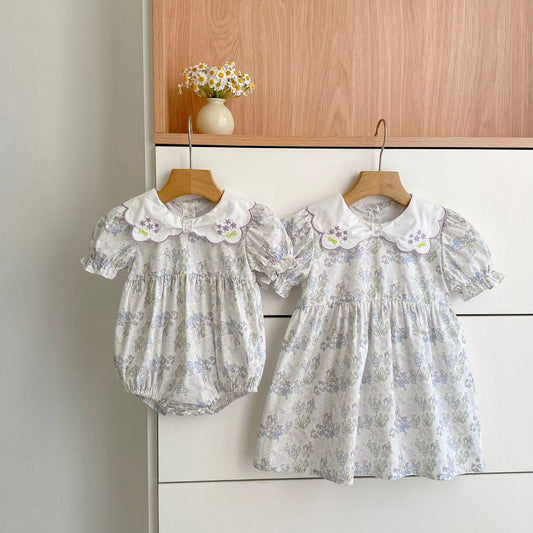 Arrival Summer Flowers Pattern Baby Kids Girls Onesies and Dress – Princess Sister Matching Set, MyKids-USA®, Baby & Children's Outfits, MyKids-USA -  -  -  -  -  -  - .
