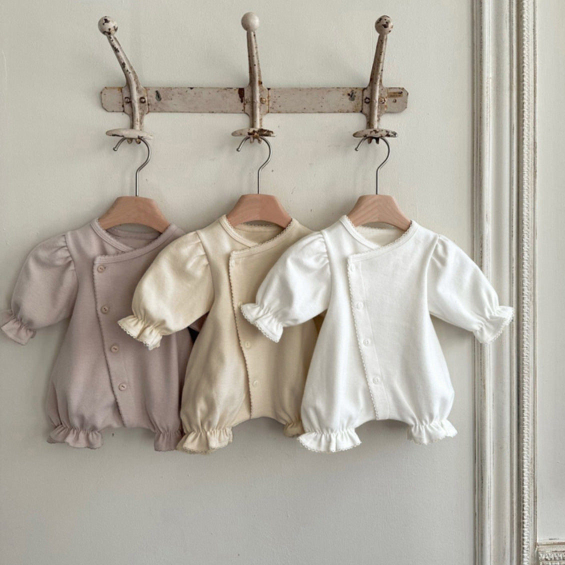 MyKids-USA® Autumn Hot Selling Baby Unisex Solid Color Long Sleeves Romper