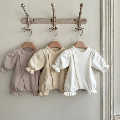 MyKids-USA® Autumn Hot Selling Baby Unisex Solid Color Long Sleeves Romper