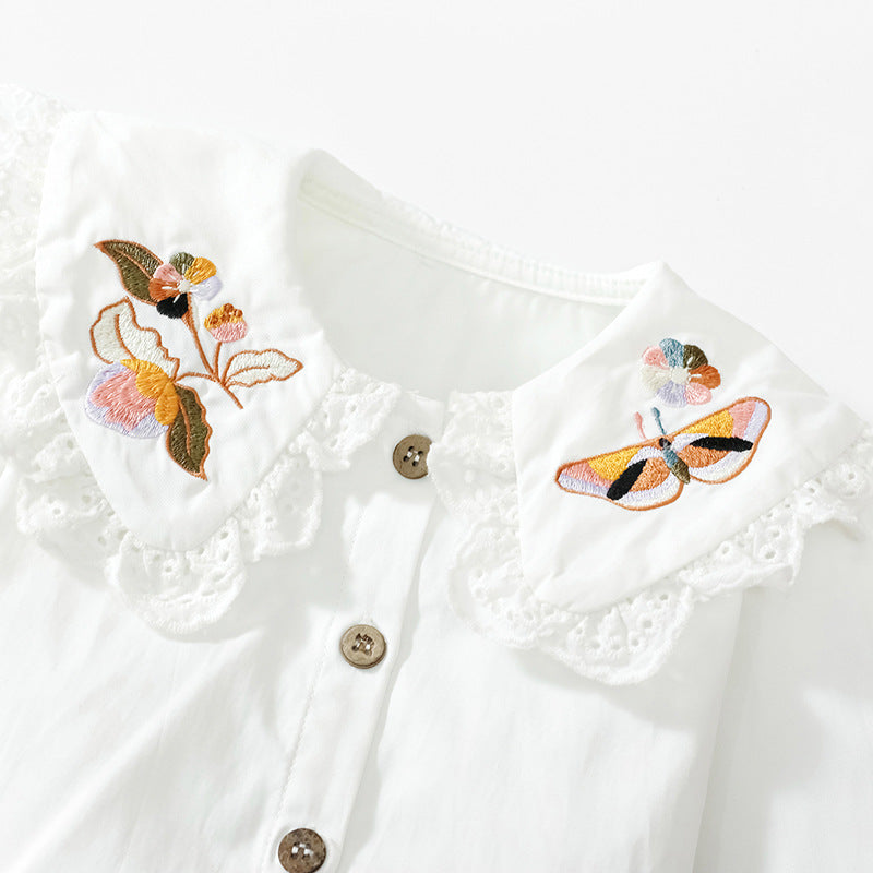 Embroidered Pattern Doll Neck Short & Dress Sets, MyKids-USA®, Baby & Toddler Outfits, MyKids-USA -  -  -  -  -  -  - 