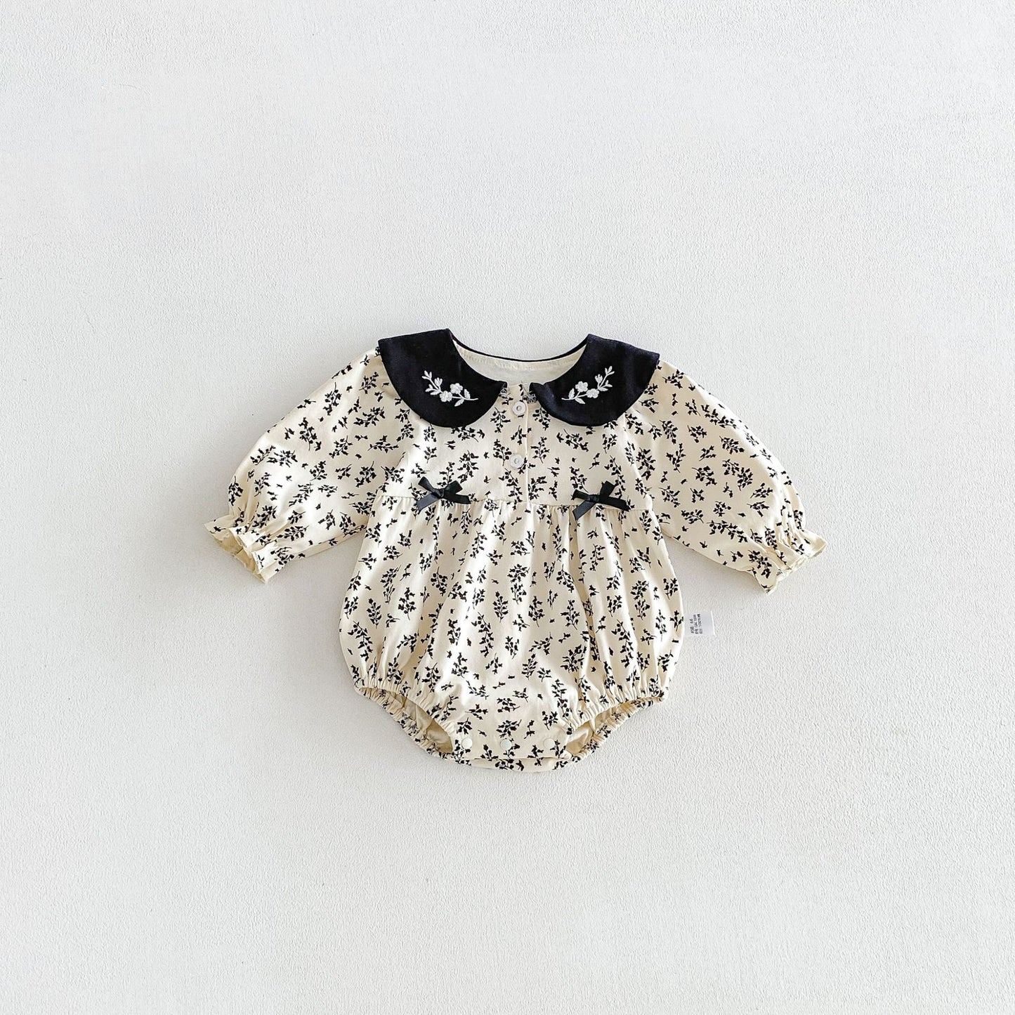 MyKids-USA® Autumn Arrival Baby Girls Long Sleeves Cute Color Patchwork Floral Bodysuit