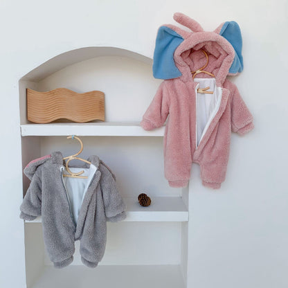 Winter Arrival Baby Unisex Long Sleeves Fluffy Cute Elephant Rompers, MyKids-USA®, Baby One-Pieces, MyKids-USA -  -  -  -  -  -  - 