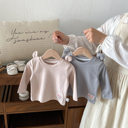 Autumn and Spring Arrival Baby Kids Unisex Long Sleeves Solid Color Cute Top, MyKids-USA®, Shirts, MyKids-USA -  -  -  -  -  -  - 