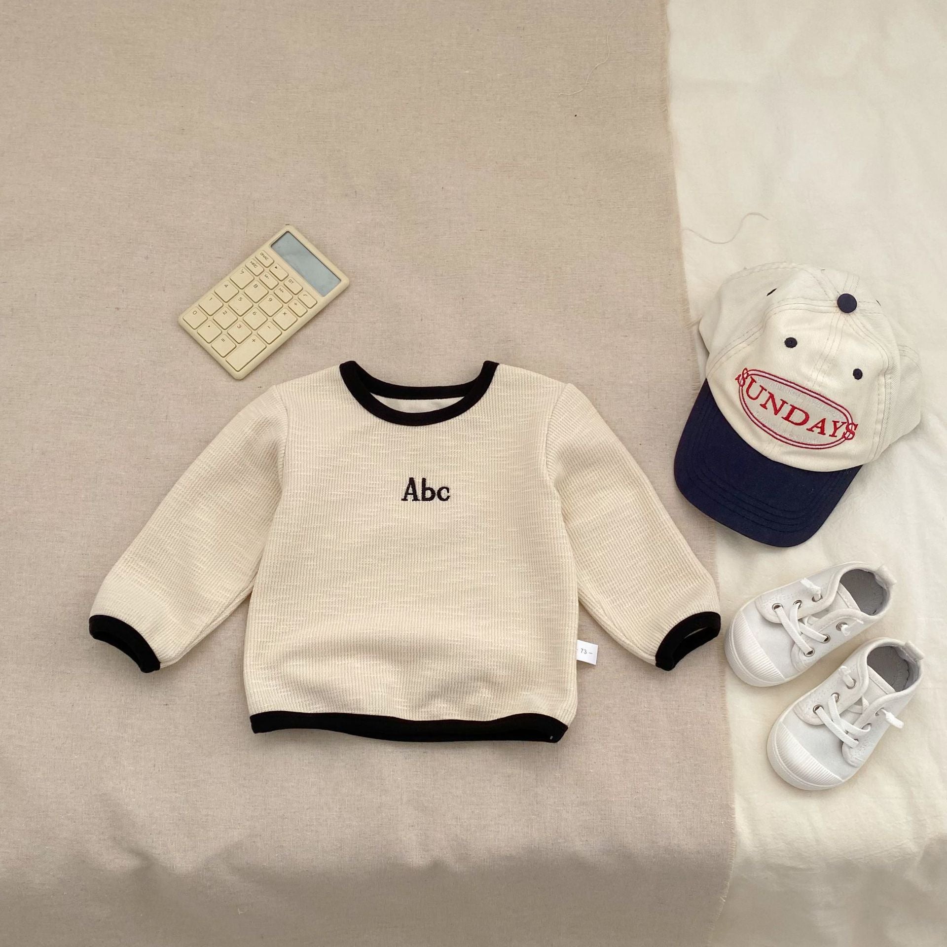 Arrival Spring and Autumn Baby Kids Unisex Letters Pattern Embroidered Pullover, MyKids-USA®, Sweaters, MyKids-USA - Size/Age - 73 (6-9M) - Color - Apricot -  -  - TR2603011612-A.