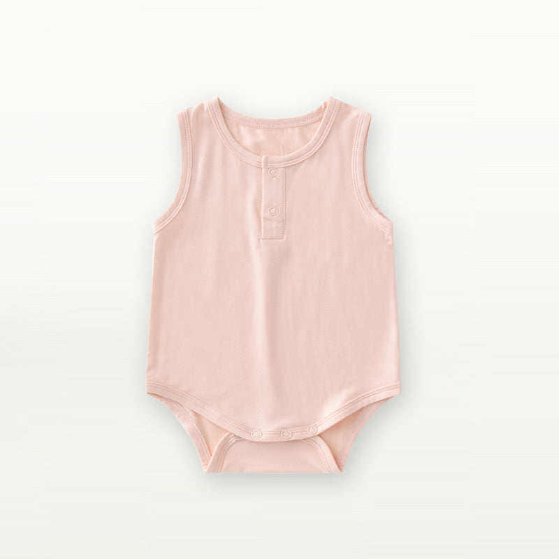 Summer Arrival Sleeveless Solid Color Bodysuit