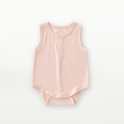 Summer Arrival Sleeveless Solid Color Bodysuit