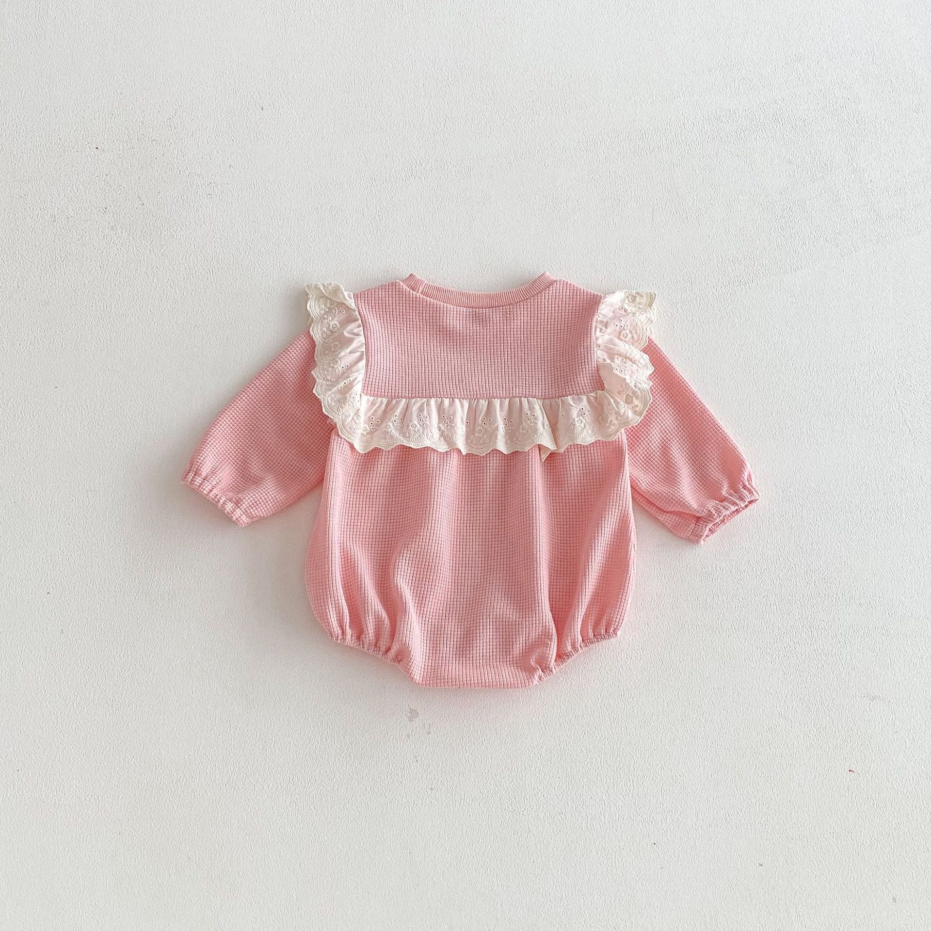 Spring Arrival Baby Girls Long Sleeves Crew Neck Waffle Grid Bodysuit, MyKids-USA®, Bodysuits, MyKids-USA -  -  -  -  -  -  - .