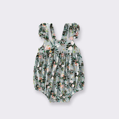 Summer Arrival Baby Girls Sleeveless Floral Bodysuit