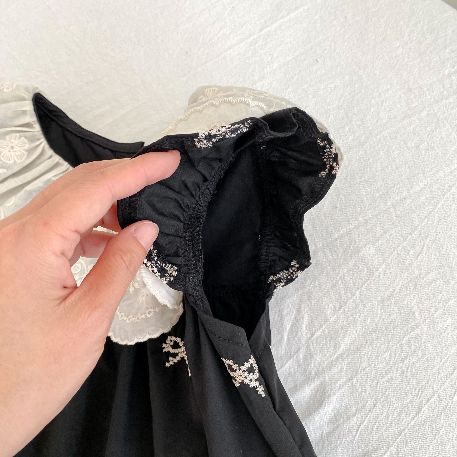 Summer Baby Girls French-style Flowers Pattern Collar Sleeveless Butterfly-bows Embroidered Onesies and Dress – Princess Sister Matching Set, MyKids-USA®, Baby & Toddler Dresses, MyKids-USA -  -  -  -  -  -  - 