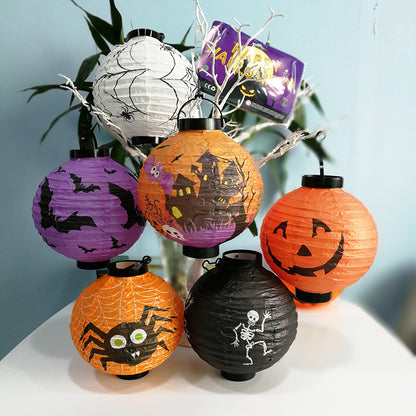 Halloween 4 pieces Set Handheld Halloween Pumpkin Paper Lantern Hanging Light-Up Pendant, MyKids-USA®, Seasonal & Holiday Decorations, MyKids-USA -  -  -  -  -  -  - 