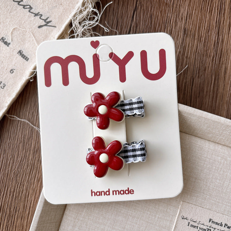 Collection of 2 Versatile Cute Resin and Cloth Shape Decorated Hair Clips, MyKids-USA®, Hair Pins, Claws & Clips, MyKids-USA - Size/Age - Average Size (0-12Y） - Color - Navy Blue (Dark Blue) -  -  - TR2603171450-E.
