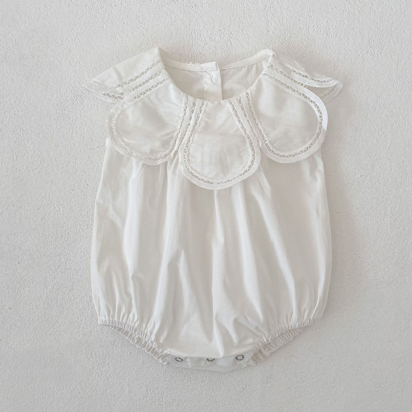 Design Summer Girls Hollow Out Flower Collar Sleeveless Onesies and Short Sleeves Dress – Sister Matching Clothing Set, MyKids-USA®, Baby & Children's Outfits, MyKids-USA - Size/Age - 66 (3-6M) - Color - Beige -  -  - TR2604192321-A.