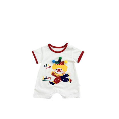 Summer Arrival Baby Unisex Joker Cartoon Pattern Short Sleeves Crew Neck Rompers with Hat, MyKids-USA®, Baby One-Pieces, MyKids-USA -  -  -  -  -  -  - 