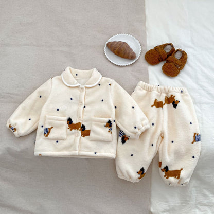 Winter Baby Kids Long Sleeves Animals Cartoon Pattern Top and Pants Pajamas Clothing Set, MyKids-USA®, Pajamas, MyKids-USA -  -  -  -  -  -  - 
