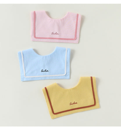 Adorable Letters Pattern Snap-on Square Shaped Bib, MyKids-USA®, Bibs, MyKids-USA -  -  -  -  -  -  - .
