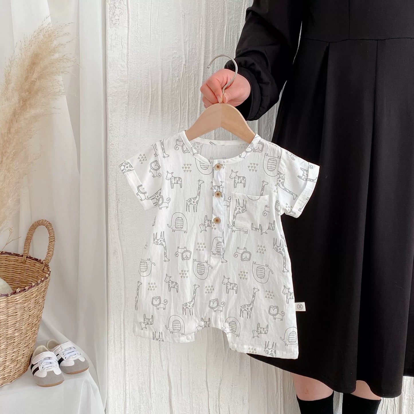 Summer Arrival Baby Unisex Animals Printed Short Sleeves Rompers, MyKids-USA®, Baby One-Pieces, MyKids-USA -  -  -  -  -  -  - 