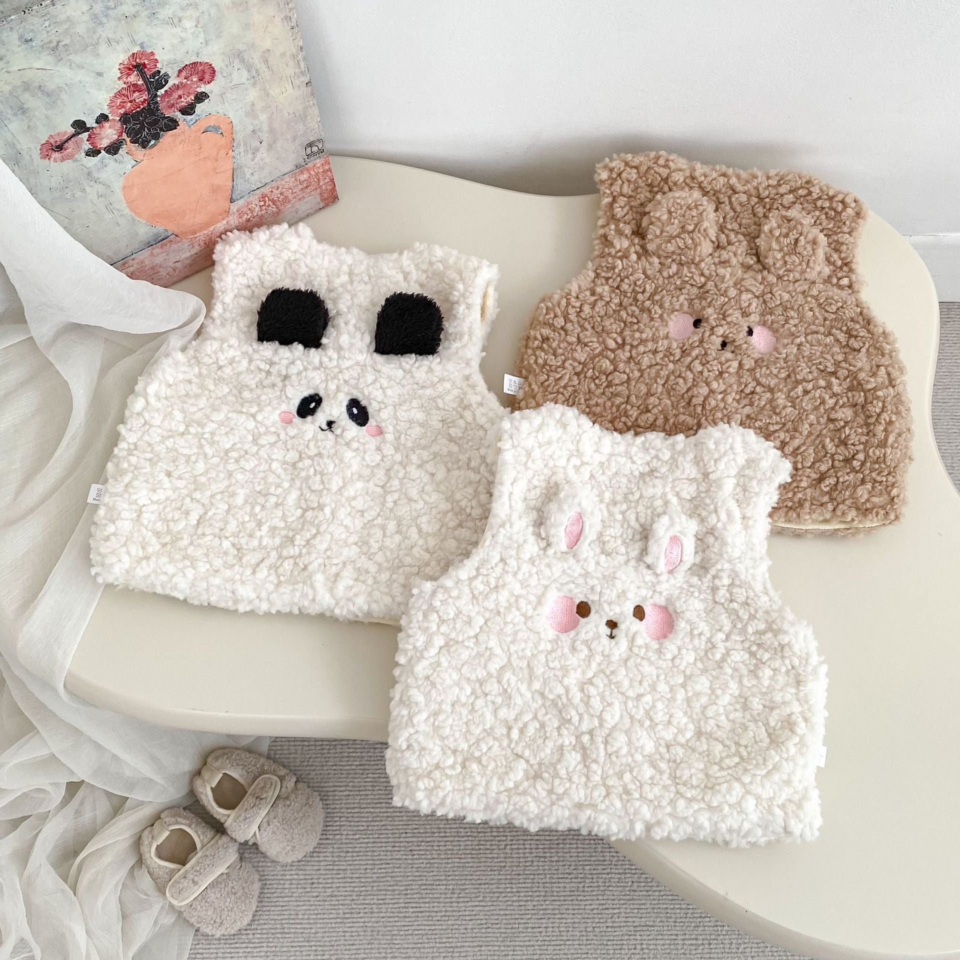 Winter and Autumn Baby Kids Girls Long Sleeves Solid Color Top, Flared Pants and Fluffy Sleeveless Vest Clothing Set, MyKids-USA®, Baby & Toddler Outfits, MyKids-USA -  -  -  -  -  -  - 