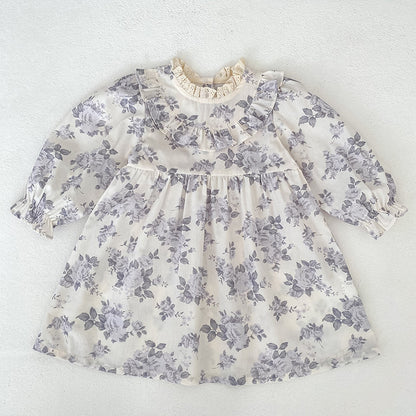 Arrival Spring and Autumn Flowers Pattern Baby Kids Girls Onesies and Dress – Princess Sister Matching Set, MyKids-USA®, Baby & Toddler Outfits, MyKids-USA - Size/Age - 66 (3-6M) - Color - Purple -  -  - TR2602232113-B.