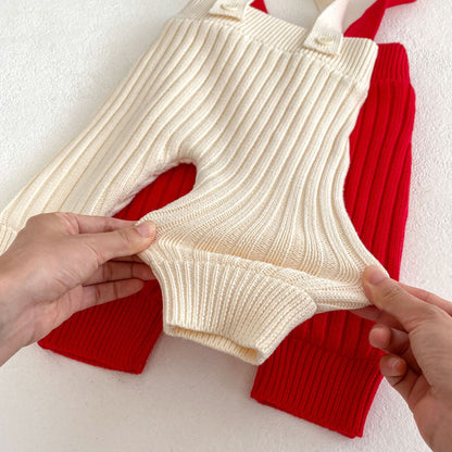 Pompom Design Velvet-In Top Combo Knitwear Pants In Sets