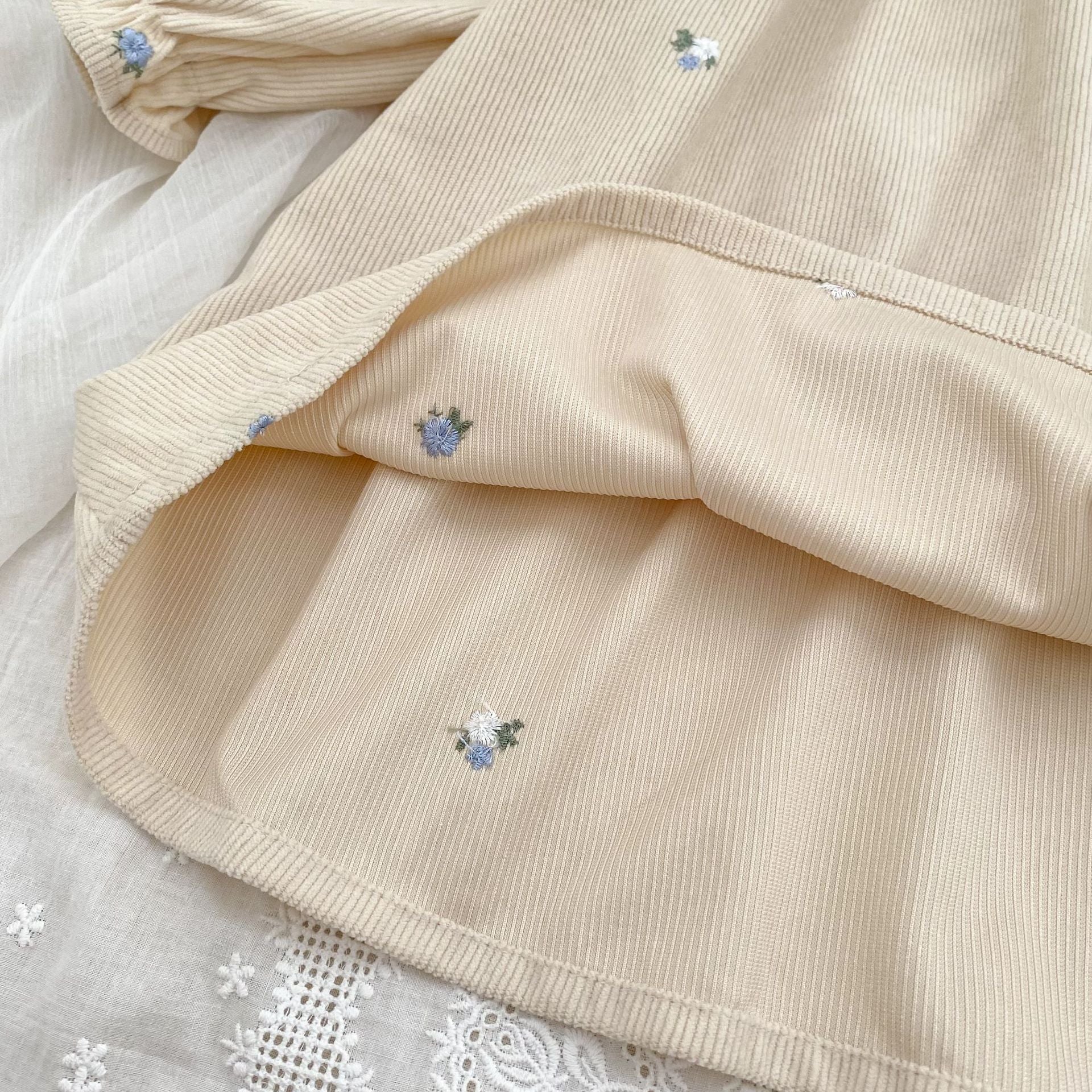 Autumn Baby Kids Girls Flowers Embroidered Pattern Long-sleeved Onesies and Dress – Princess Sister Matching Set, MyKids-USA®, Baby & Toddler Dresses, MyKids-USA -  -  -  -  -  -  - 