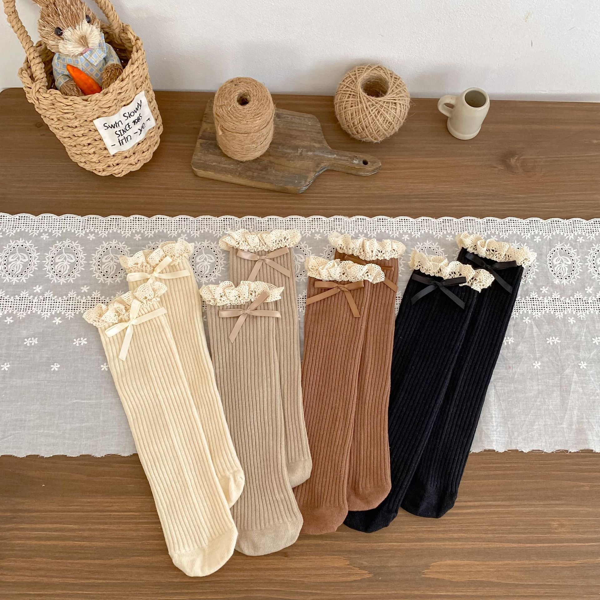 Autumn and Spring Baby Girls Breathable Lace Patchwork Cute Stockings 32cm Long, MyKids-USA®, Baby & Toddler Socks & Tights, MyKids-USA -  -  -  -  -  -  - 