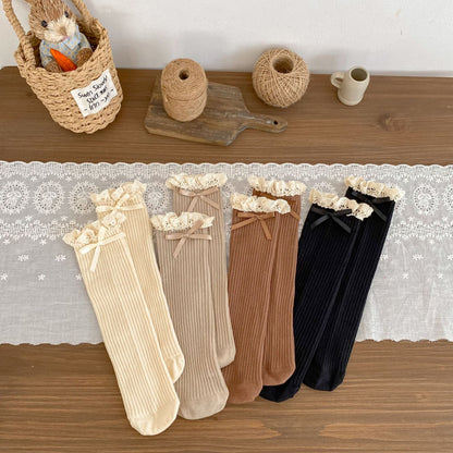 Autumn and Spring Baby Girls Breathable Lace Patchwork Cute Stockings 32cm Long, MyKids-USA®, Baby & Toddler Socks & Tights, MyKids-USA -  -  -  -  -  -  - 