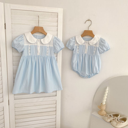 Arrival Summer Color Patchwork Baby Kids Girls Onesies and Dress – Princess Sister Matching Set, MyKids-USA®, Baby & Children's Outfits, MyKids-USA -  -  -  -  -  -  - .