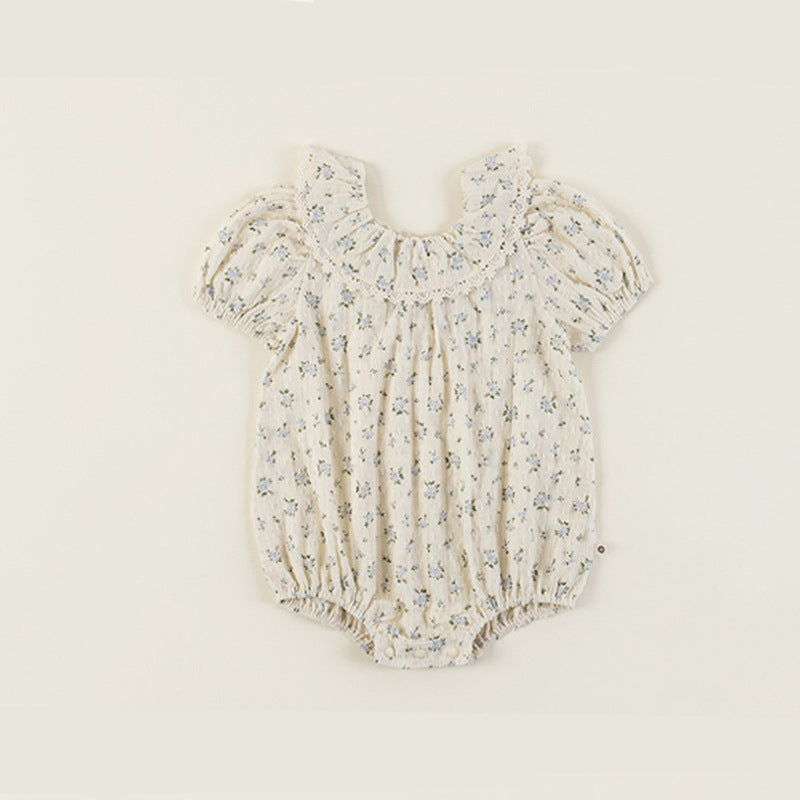 Baby Girl Flower Pattern Flying Sleeves Onesies & Clothing Sets With Headband, MyKids-USA®, Baby & Toddler Outfits, MyKids-USA -  -  -  -  -  -  - 