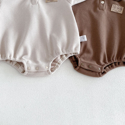MyKids-USA® Autumn Arrival Baby Kids Girls Long Sleeves Peter Pan Collar Teddy Pattern Bodysuit