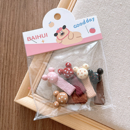 Collection of Versatile Cute Cartoon Small Children’s Star Hair Clip and Lace Baby Headband, MyKids-USA®, Hair Pins, Claws & Clips, MyKids-USA - Size/Age - Average Size (0-12Y） - Color - Light Pink -  -  - TR2411201359-F.