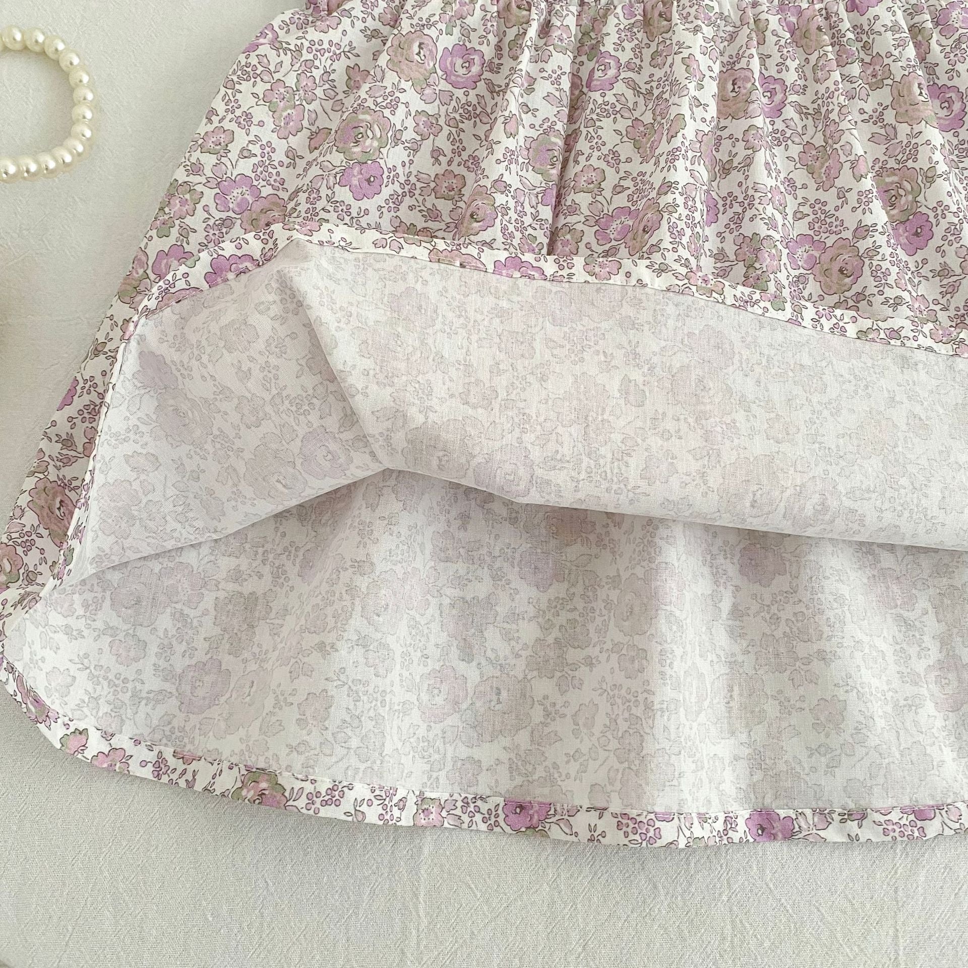 Summer Girls Floral Pattern Lace Trim Collar Bodysuit and Dress – Princess Sister Matching Set, MyKids-USA®, Baby & Children's Outfits, MyKids-USA -  -  -  -  -  -  - .