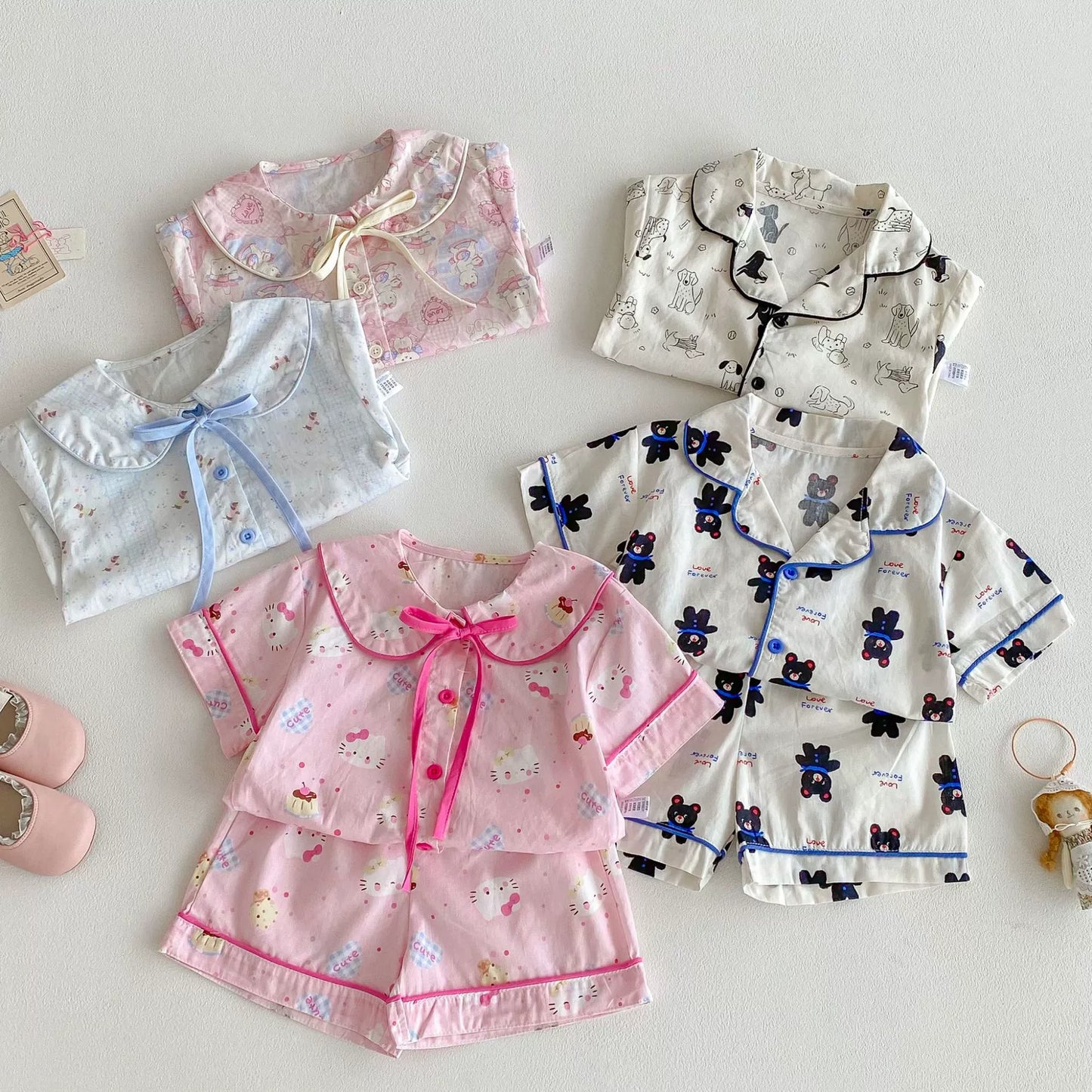Summer Baby Kids Boys and Girls Short Sleeves Cute Pattern Shirt and Shorts Clothing Set, MyKids-USA®, Baby & Children's Outfits, MyKids-USA -  -  -  -  -  -  - .