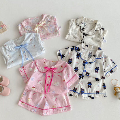 Summer Baby Kids Boys and Girls Short Sleeves Cute Pattern Shirt and Shorts Clothing Set, MyKids-USA®, Baby & Children's Outfits, MyKids-USA -  -  -  -  -  -  - .