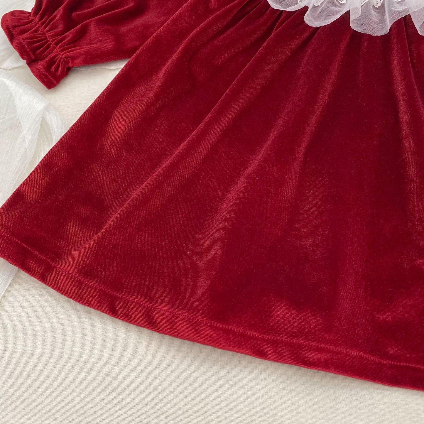 MyKids-USA® Autumn Lace Trim Baby Kids Girls Princess Long Sleeves Dress