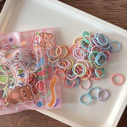 Collection of 200 Versatile Colorful Hair Ties, MyKids-USA®, Ponytail Holders, MyKids-USA - Size/Age - Average Size (0-12Y） - Color - Colorful -  -  - TR2602071145-C.