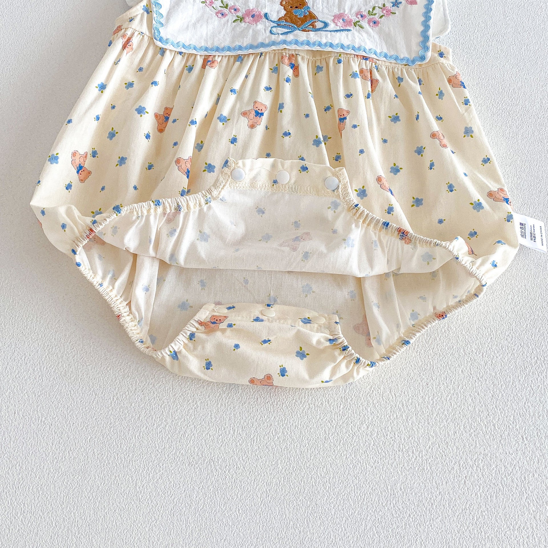 Design Summer Baby Kids Girls Sleeveless Teddy and Floral Pattern Bodysuit, MyKids-USA®, Baby & Children's One-Pieces, MyKids-USA -  -  -  -  -  -  - .