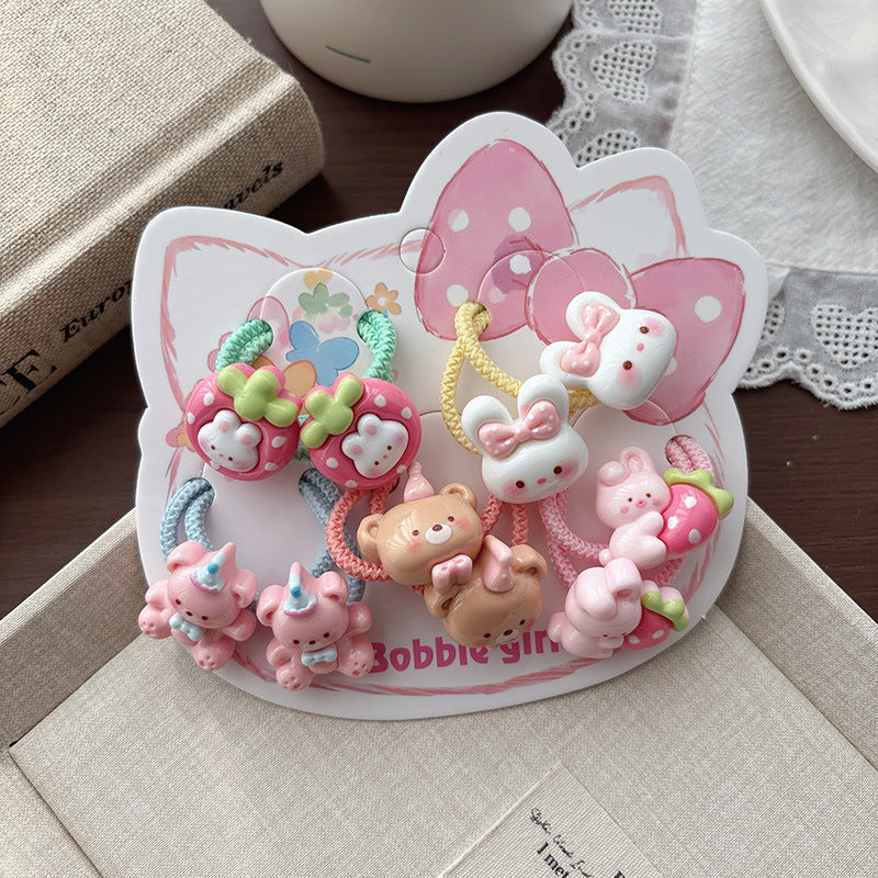 Cute Animals Cartoon Hair Tie, MyKids-USA®, Ponytail Holders, MyKids-USA - Size/Age - Average Size (0-12Y） - Color - Blue -  -  - TR2604172242-B.