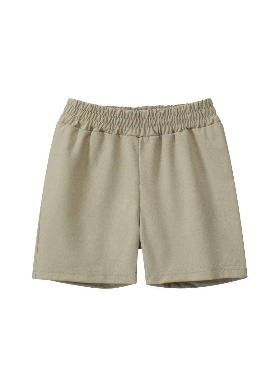 Summer Arrival Boys Casual Style Solid Color Shorts, MyKids-USA®, Shorts, MyKids-USA - Size/Age - 90 (12-24M) - Color - Khaki -  -  - TR2505091945-C