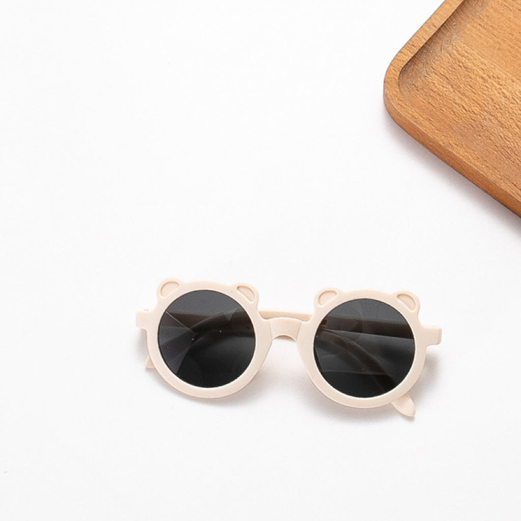 Kids Bear Shape Design Sun Protection Detachable Sunglasses With Box