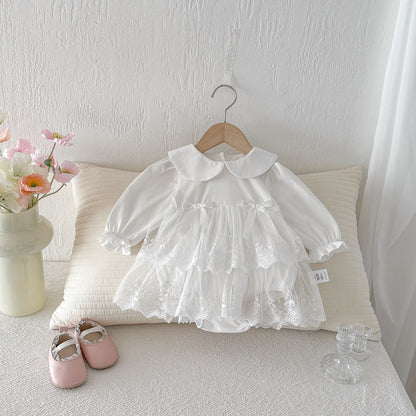 Spring Arrival Baby Girls Long Sleeves Flowers Embroidered Pattern Bodysuit Dress, MyKids-USA®, Baby & Toddler Dresses, MyKids-USA -  -  -  -  -  -  - .