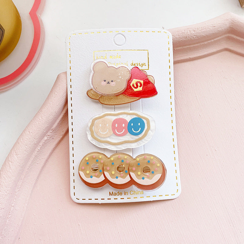 Children’s Cute Acrylic Small Animal Girl Heart Side Hairpin Hair Clips, MyKids-USA®, Hair Pins, Claws & Clips, MyKids-USA - Size/Age - Average Size (0-12Y） - Color - Brown -  -  - JM2211262005-C