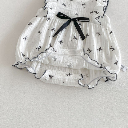 Summer Arrival Baby Girls Fly Sleeves Butterfly-bows Pattern Bodysuit, MyKids-USA®, Bodysuits, MyKids-USA -  -  -  -  -  -  - .