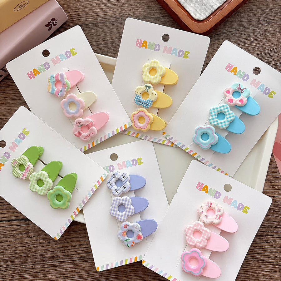 Collection of 3 Versatile Cute Flowers Pattern Hair Clips, MyKids-USA®, Hair Pins, Claws & Clips, MyKids-USA -  -  -  -  -  -  - .