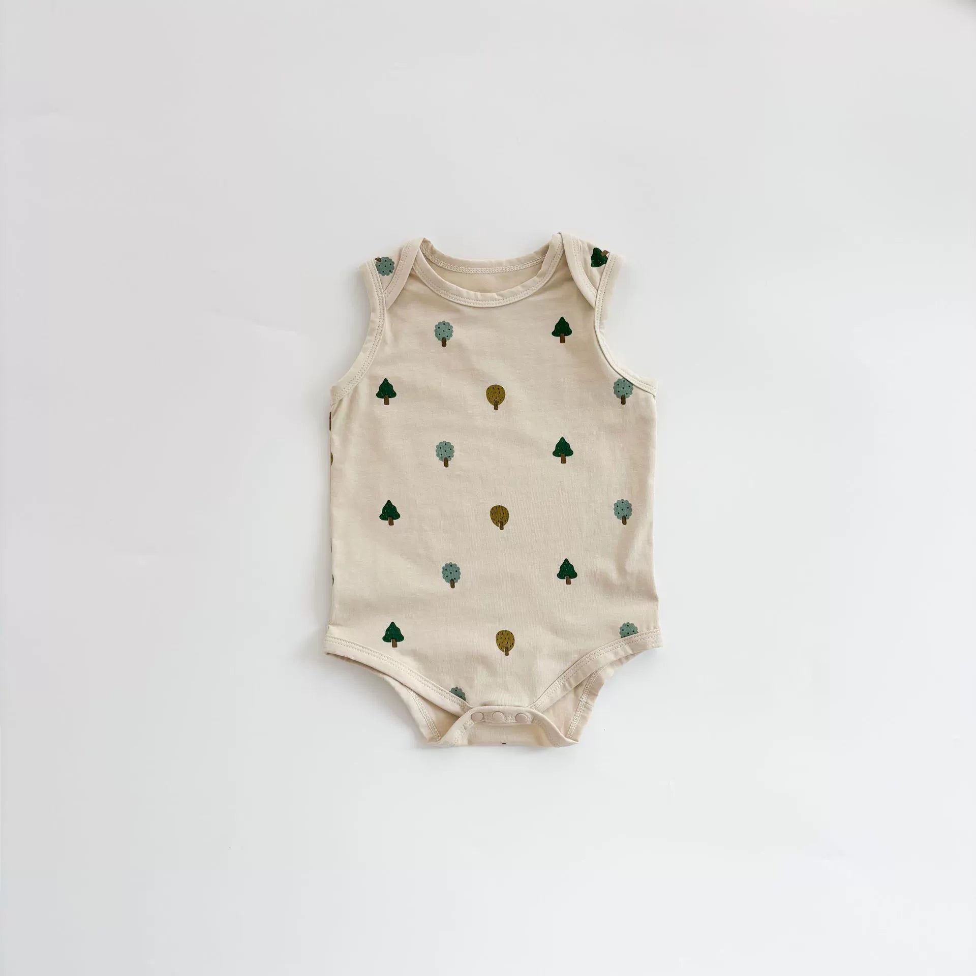 Summer Arrival Baby Unisex Casual Tiny Trees Pattern Sleeveless Onesies, MyKids-USA®, Baby One-Pieces, MyKids-USA -  -  -  -  -  -  - 
