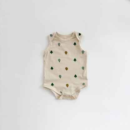 Summer Arrival Baby Unisex Casual Tiny Trees Pattern Sleeveless Onesies, MyKids-USA®, Baby One-Pieces, MyKids-USA -  -  -  -  -  -  - 