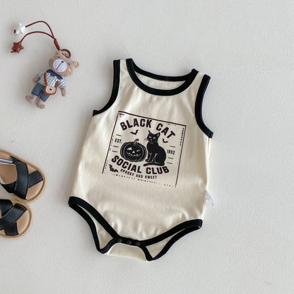 Summer Arrival Baby Unisex Cartoon Pattern Sleeveless Onesies, MyKids-USA®, Bodysuits, MyKids-USA -  -  -  -  -  -  - 