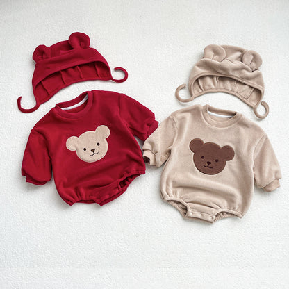 Autumn and Winter Arrival Baby Unisex Long Sleeves Casual Cartoon Pattern Warm Onesies, MyKids-USA®, Bodysuits, MyKids-USA -  -  -  -  -  -  - 