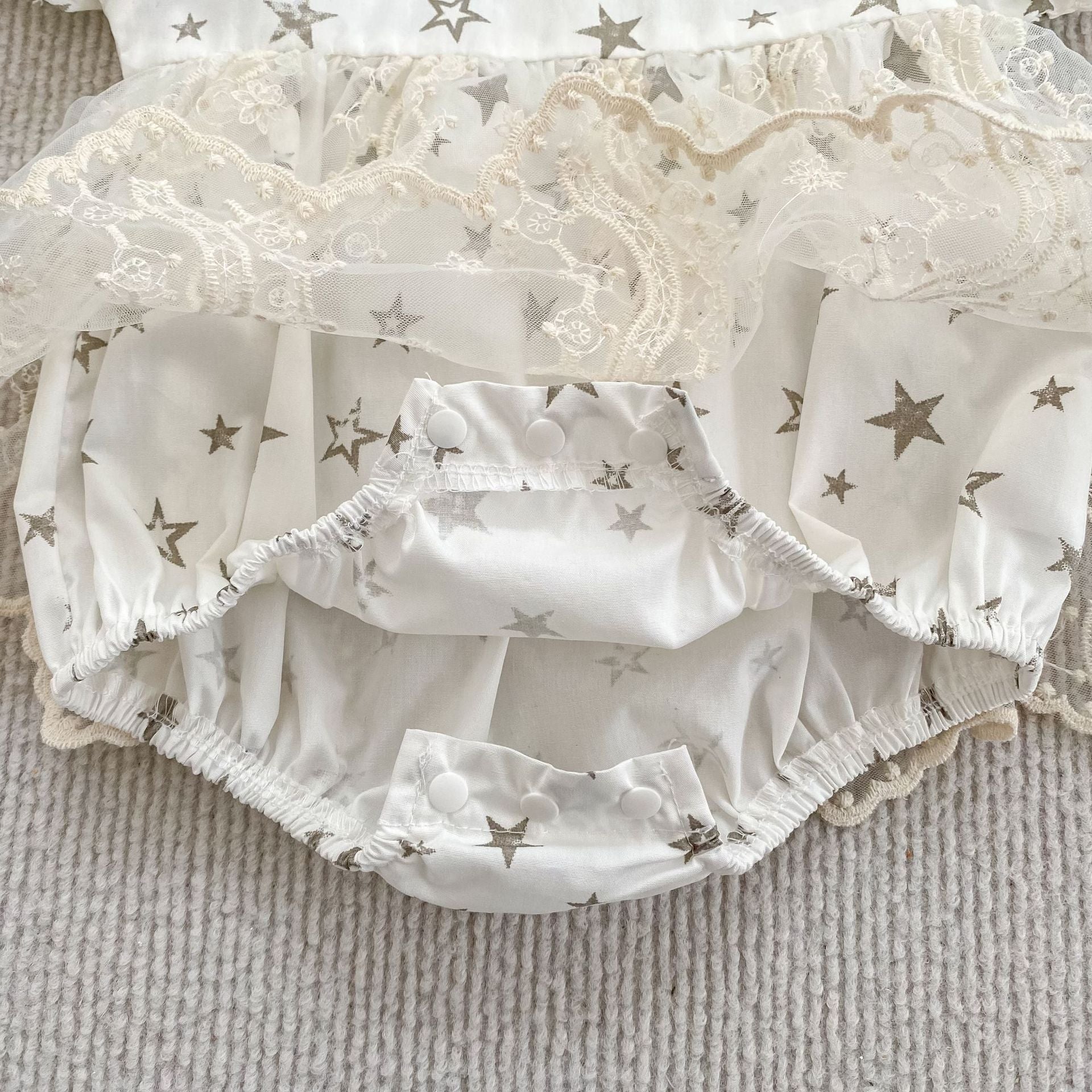 Summer Girls Stars Pattern Flowers Embroidered Collar Onesies and Dress – Princess Sister Matching Set, MyKids-USA®, Baby & Children's Outfits, MyKids-USA -  -  -  -  -  -  - .