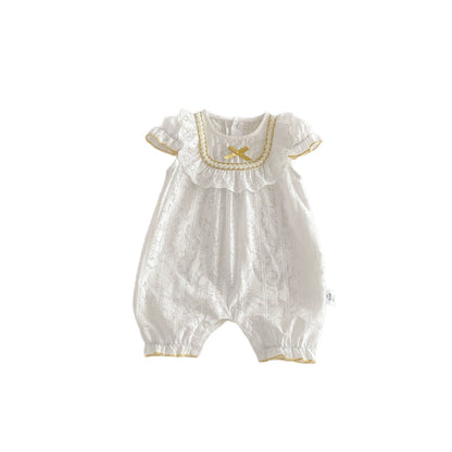 Summer Arrival Baby Girls Short Sleeves Flowers Pattern Rompers, MyKids-USA®, Baby One-Pieces, MyKids-USA -  -  -  -  -  -  - .